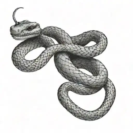 snake eating its own tail tattoo design idea