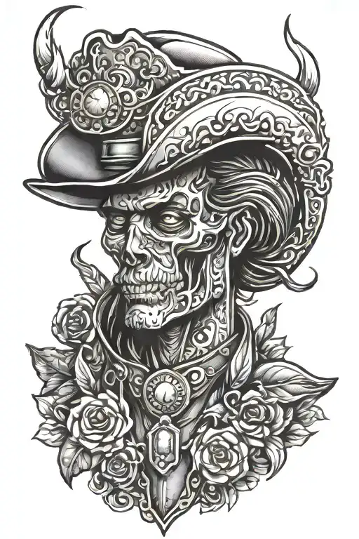 Western Leather tattoo design idea