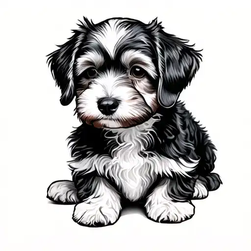 Cockapoo tattoo design idea