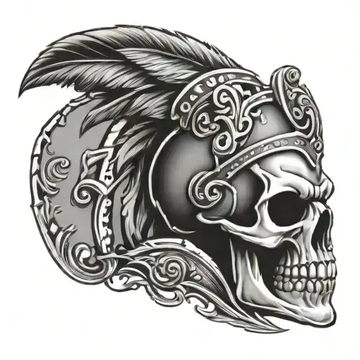 king_k3_spartan written and a skull face tattoo design idea