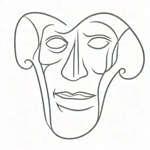 ghost face tattoo design idea