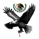 Mexican Eagle tattoo design idea