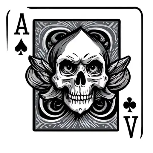 poker pocket ace tattoo design idea