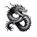 Dragon Wrapped Around Arm tattoo design idea