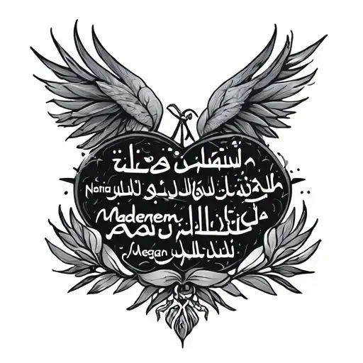 family and Arabic Bible verse. our names are Joseph, Megan, Andrew, nataleen, and Ned.  tattoo design idea