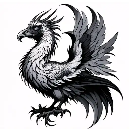 Simurgh tattoo design idea