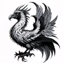 Simurgh tattoo design idea