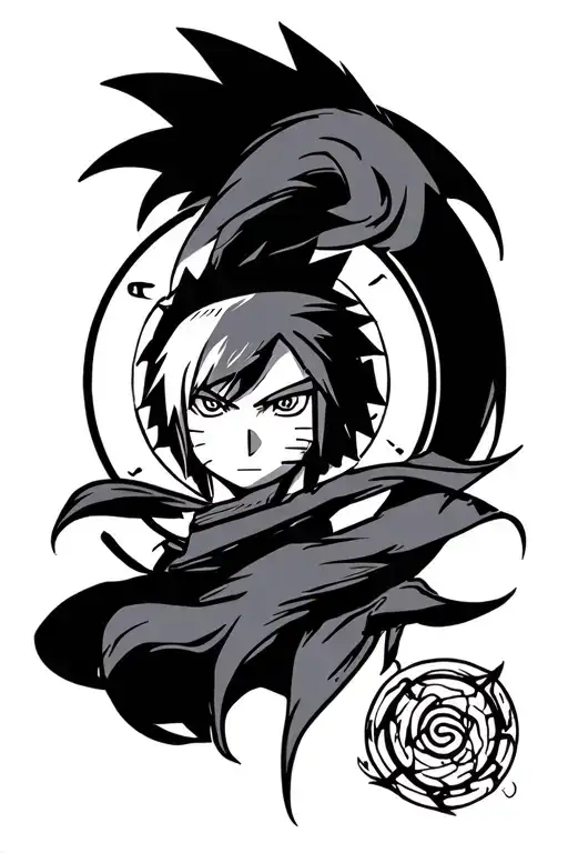 Naruto and sasuke's curse seal   tattoo design idea