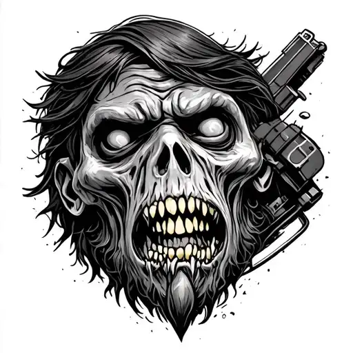 mr peeks from cod zombies outline tattoo tattoo design idea