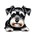 Miniature Schnauzer tattoo design idea
