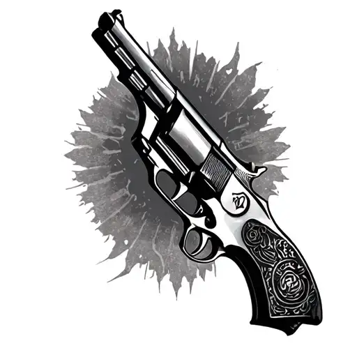 Makarov pistol tattoo design idea