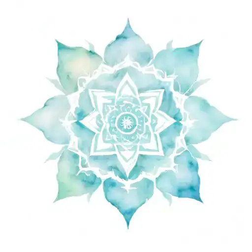 throat chakra mandala tattoo design idea