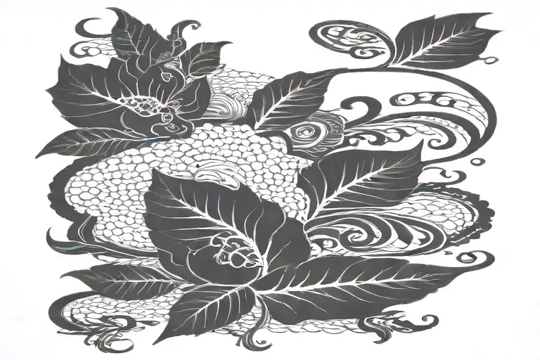 lace pattern tattoo design idea