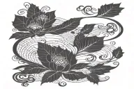 lace pattern tattoo design idea