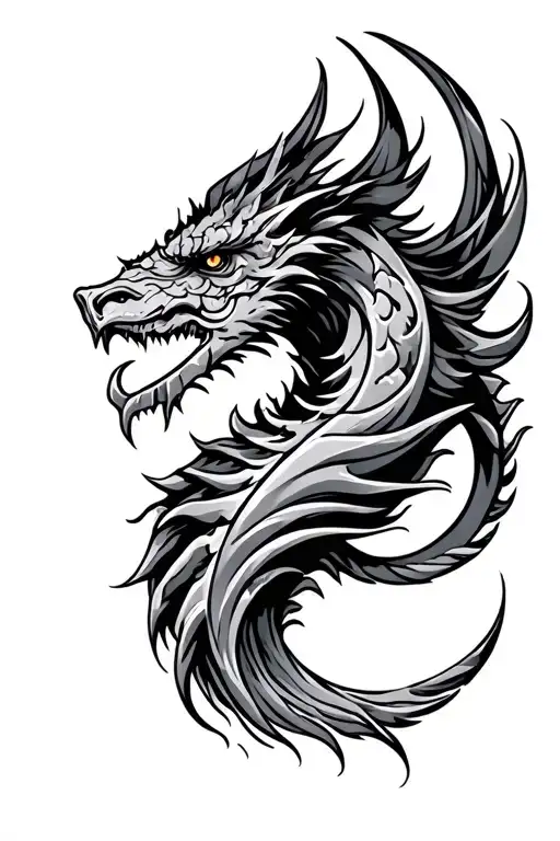 triton, arrow, wave tattoo design idea