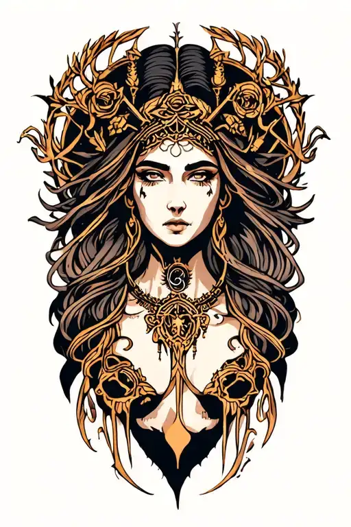 Hecate goddess tattoo design idea