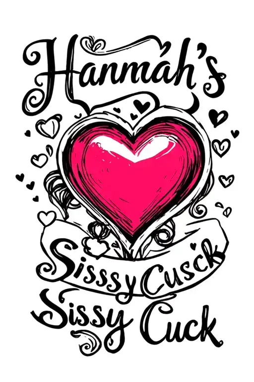 "Hannah's Sissy Cuck" "Hannah's Sissy Cuck" love heart tattoo design idea