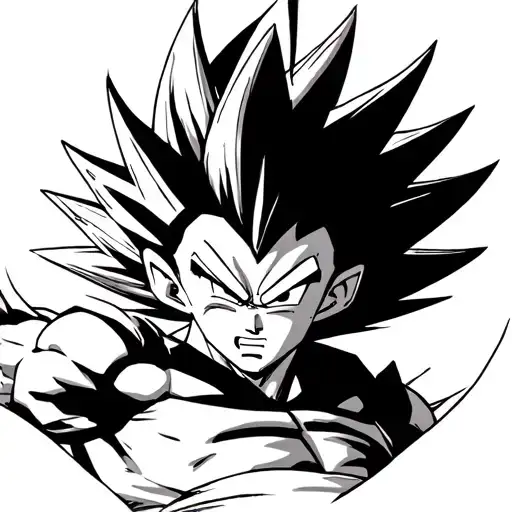 super saiyan 4 Gogeta Dragon Ball tattoo design idea