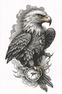 eagle above the storm and thunder tattoo design idea