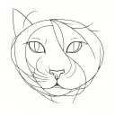 cat nose print tattoo design idea