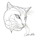 cat nose print tattoo design idea