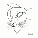 cat nose print tattoo design idea