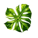Monstera Leaf left leaf leaf cuff tattoo design idea