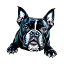 blue Staffy tattoo design idea