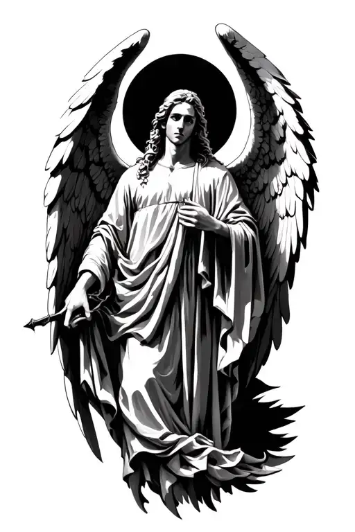 arch angel michael tattoo design idea