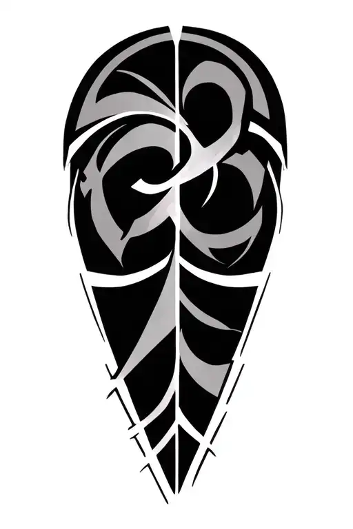 YMO4KA Tribal Lettering tattoo design idea