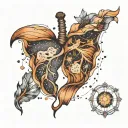 constellation lungs tattoo design idea