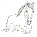horse head tattoo design idea