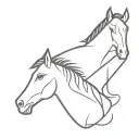horse head tattoo design idea