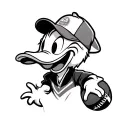 Donald Duck football coach tattoo design idea