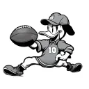 Donald Duck football coach tattoo design idea