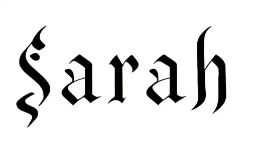 "Sarah" tattoo design idea