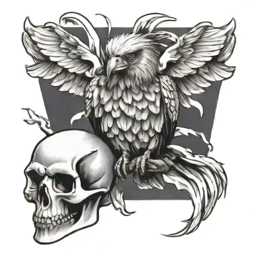 bearded vulture bird tattoo design idea