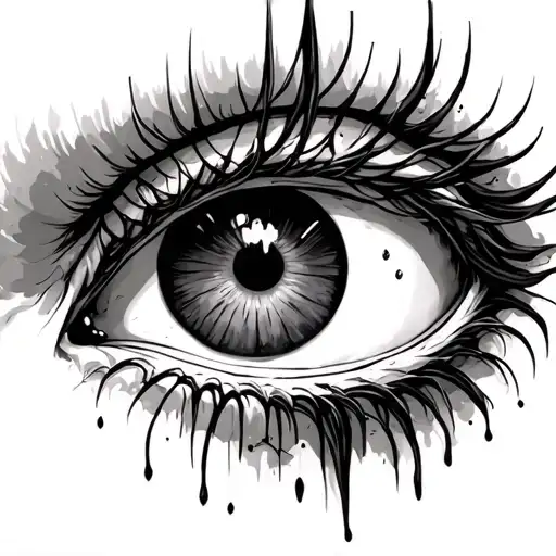 eye window soul goth tattoo design idea