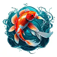 koi fish tattoo design idea
