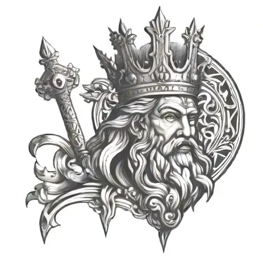 King David tattoo design idea