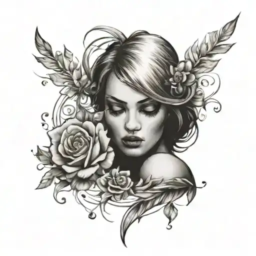 a tattoo about strength, femininity and endurance tattoo design idea
