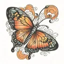 semicolon butterfly emerging tattoo design idea