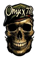"onyx 72" "onyx 72" skull with military beret commando tattoo design idea