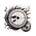 Longitude And Latitude tattoo design idea