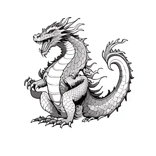 King Ghidorah tattoo design idea