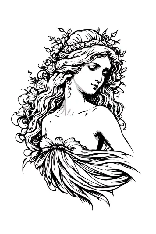 Aphrodite the goddess of love full body tattoo  tattoo design idea