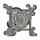 1473 written in morse code flowing tattoo design idea