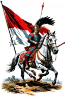 flag poland, winged hussars tattoo design idea