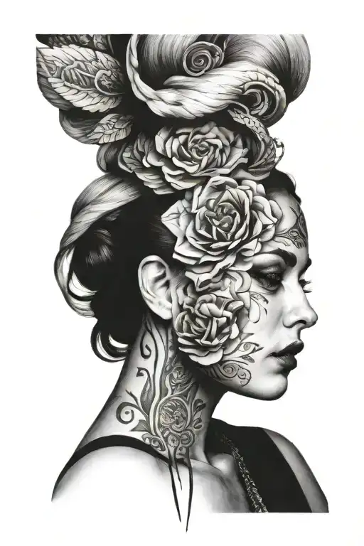 woman with bipolar disorder tattoo design idea