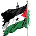mosque palestinian flag tattoo design idea